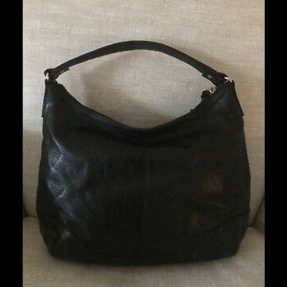 Kate Spade Handbag Black Leather Tassels Hobo Lori - Picture 4 of 8